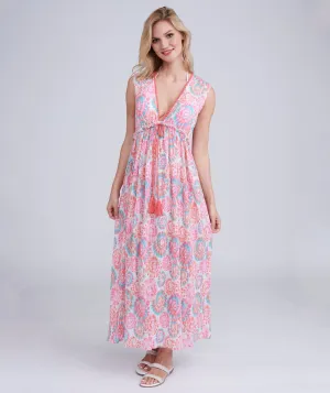 Illusion Maxi Dress - Pink