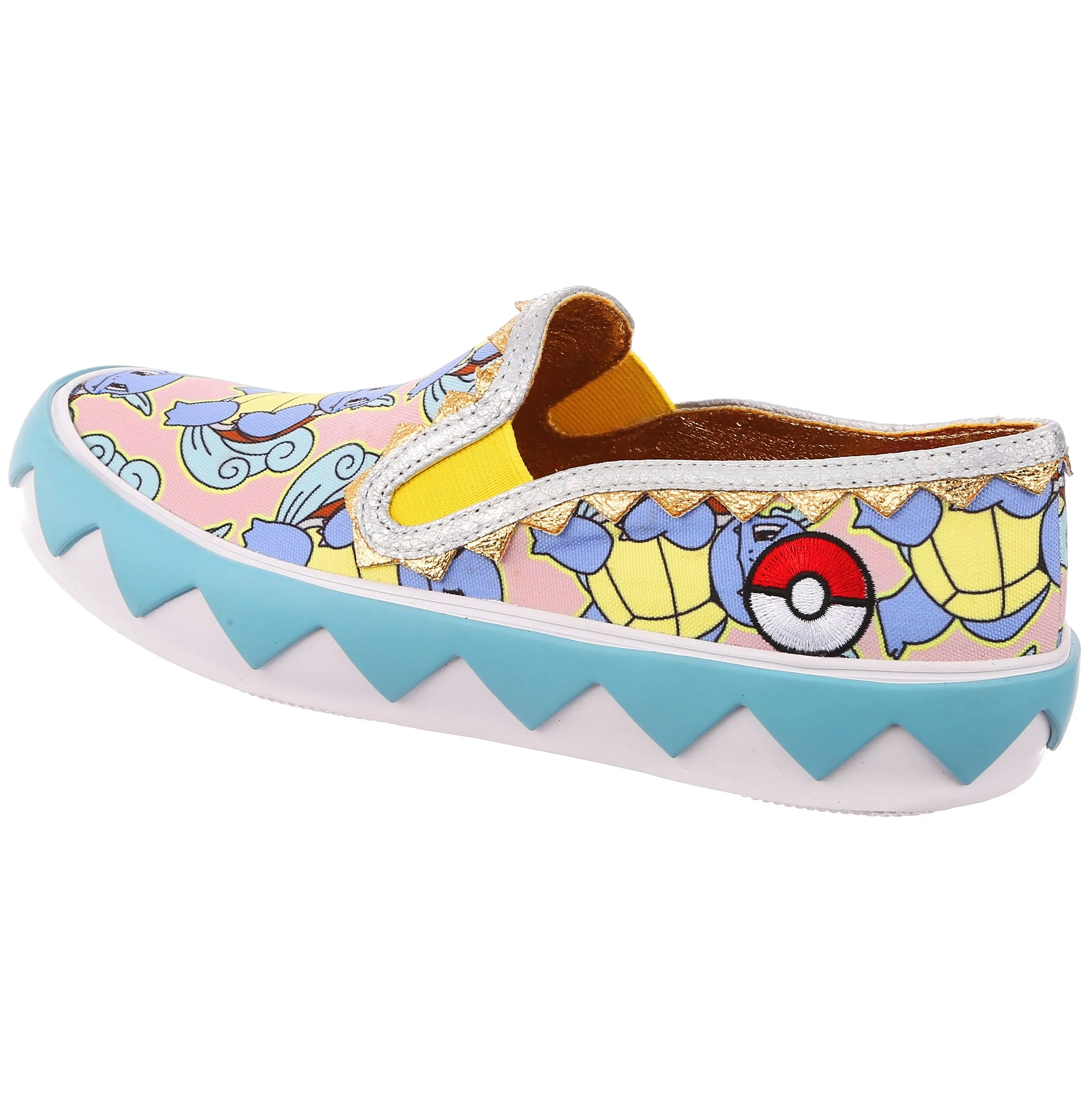Irregular Choice Womens Pokemon Every Day is An Adventure Slip On Trainer - Blue / Yellow