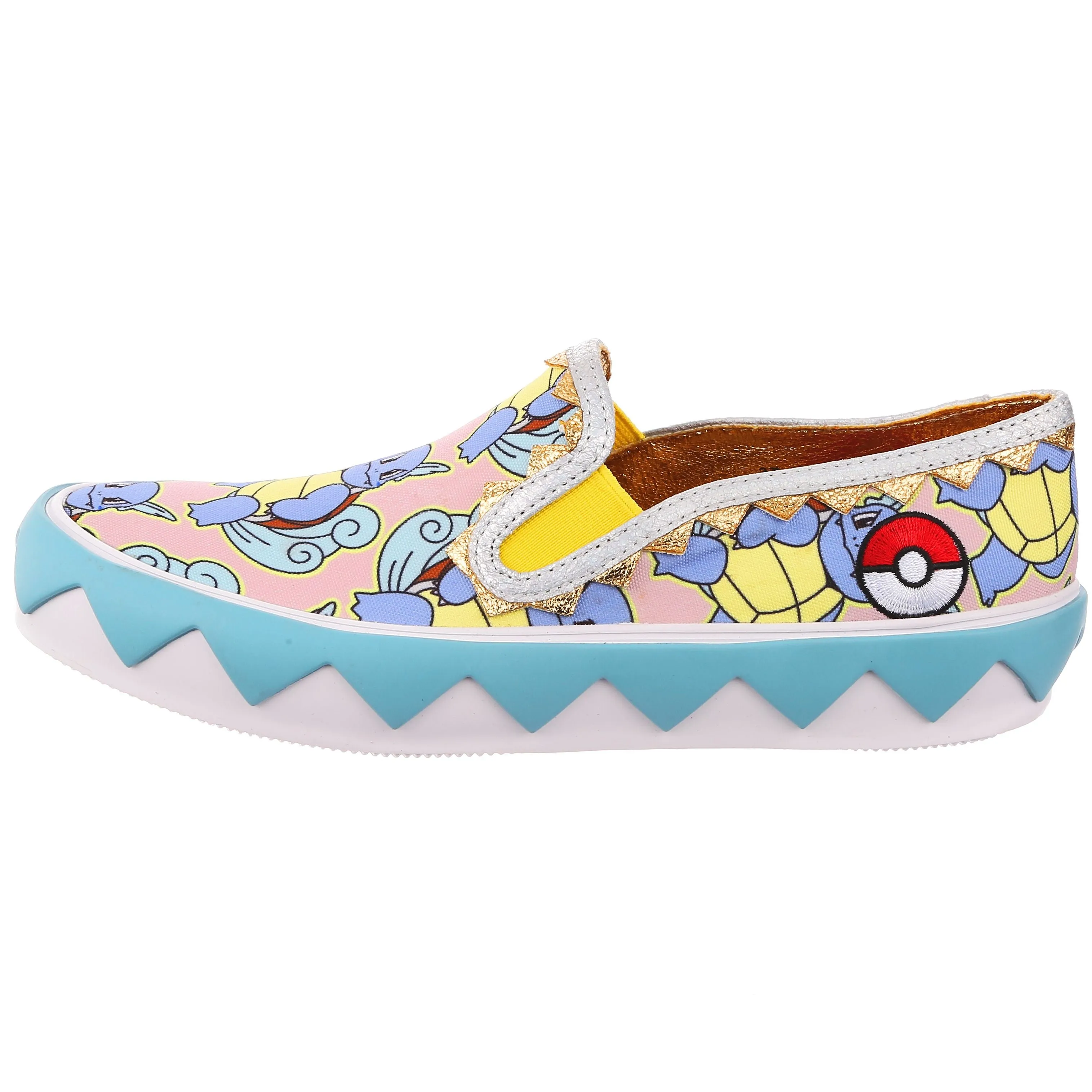 Irregular Choice Womens Pokemon Every Day is An Adventure Slip On Trainer - Blue / Yellow