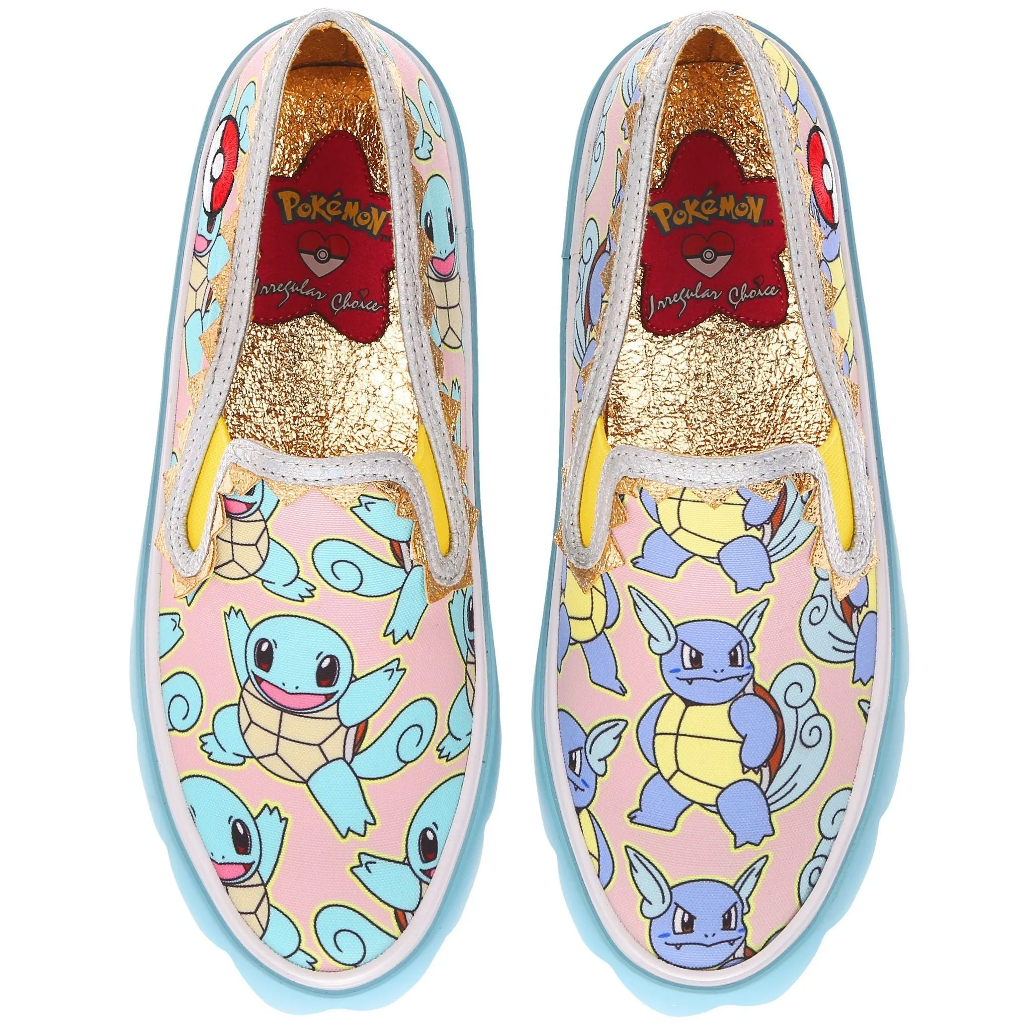 Irregular Choice Womens Pokemon Every Day is An Adventure Slip On Trainer - Blue / Yellow