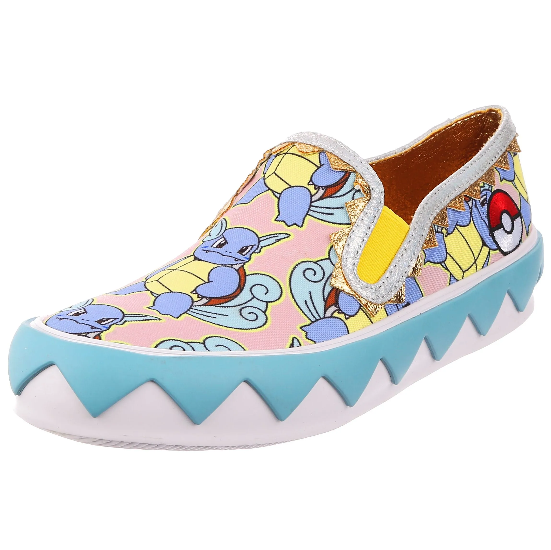 Irregular Choice Womens Pokemon Every Day is An Adventure Slip On Trainer - Blue / Yellow