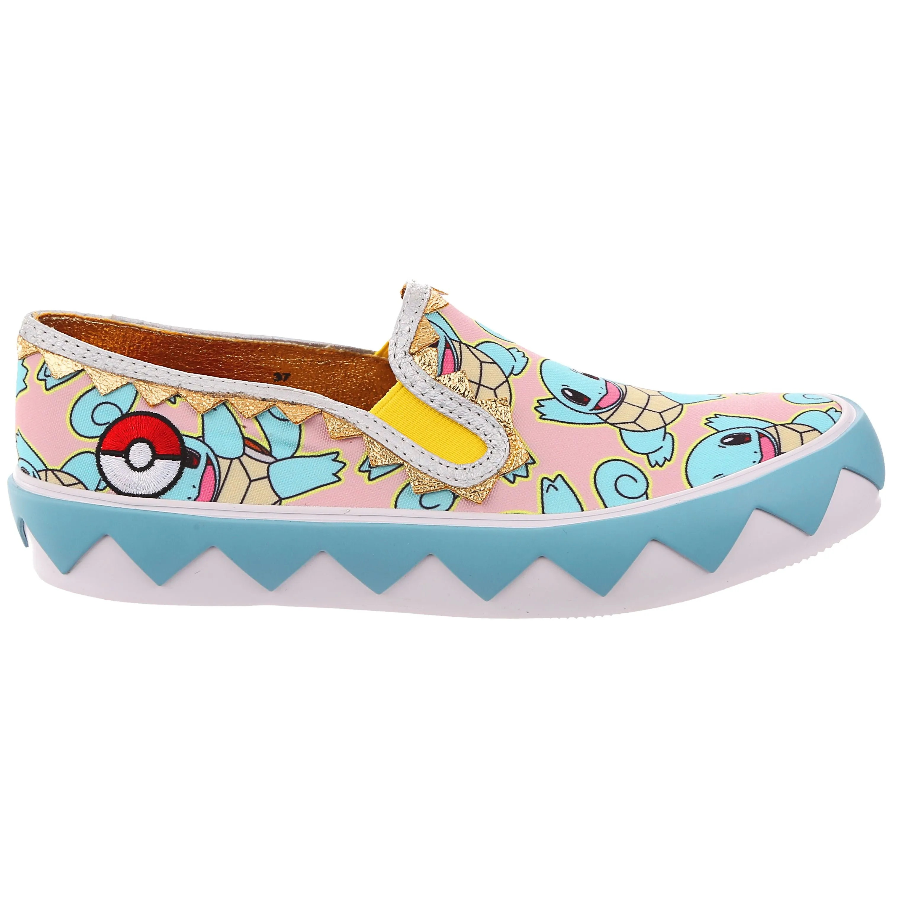 Irregular Choice Womens Pokemon Every Day is An Adventure Slip On Trainer - Blue / Yellow
