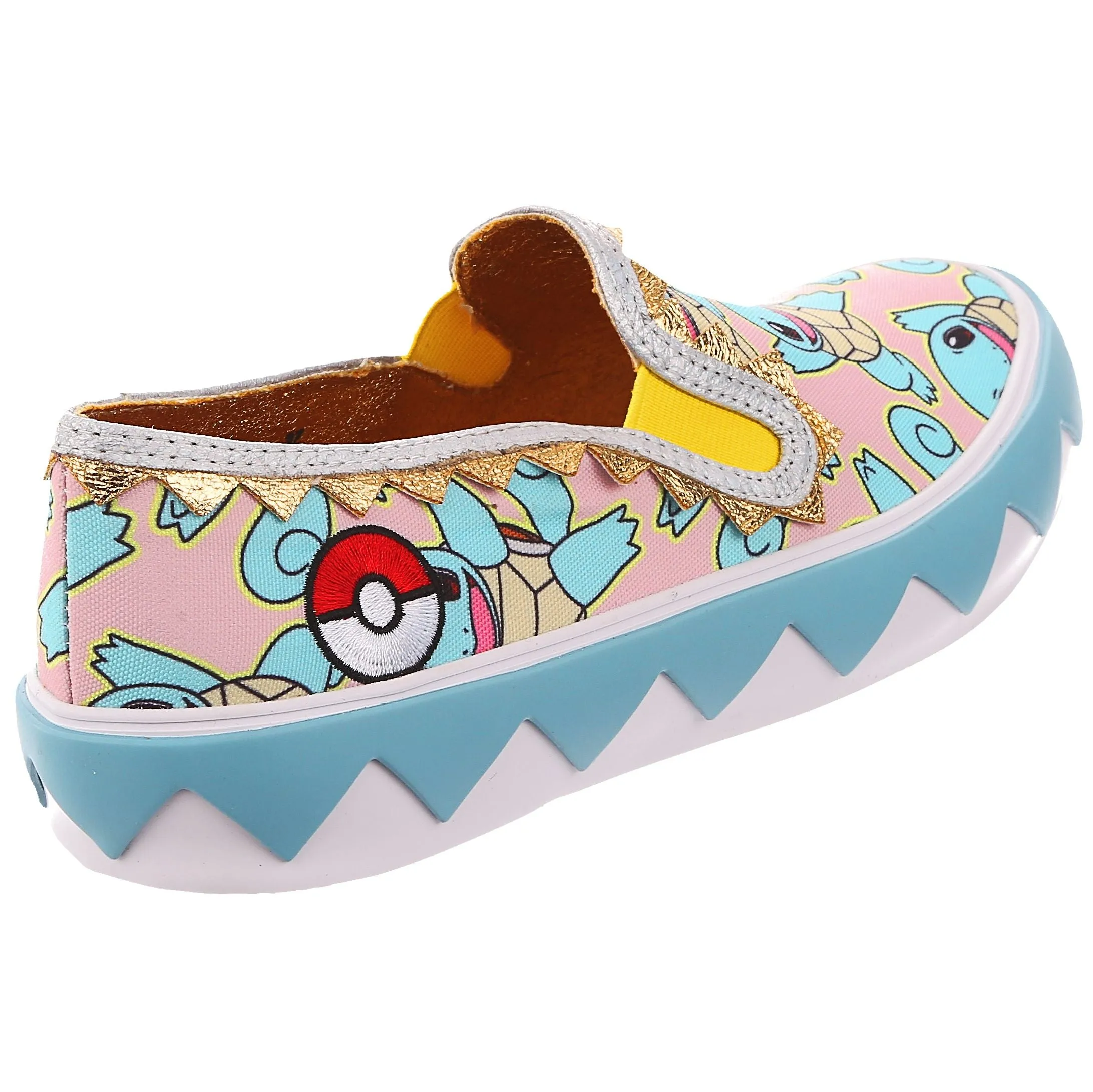 Irregular Choice Womens Pokemon Every Day is An Adventure Slip On Trainer - Blue / Yellow