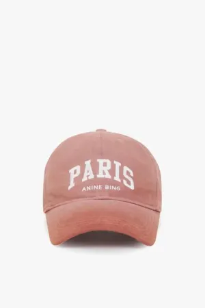 Jeremy Baseball Cap University Paris Washed Faded Terracotta