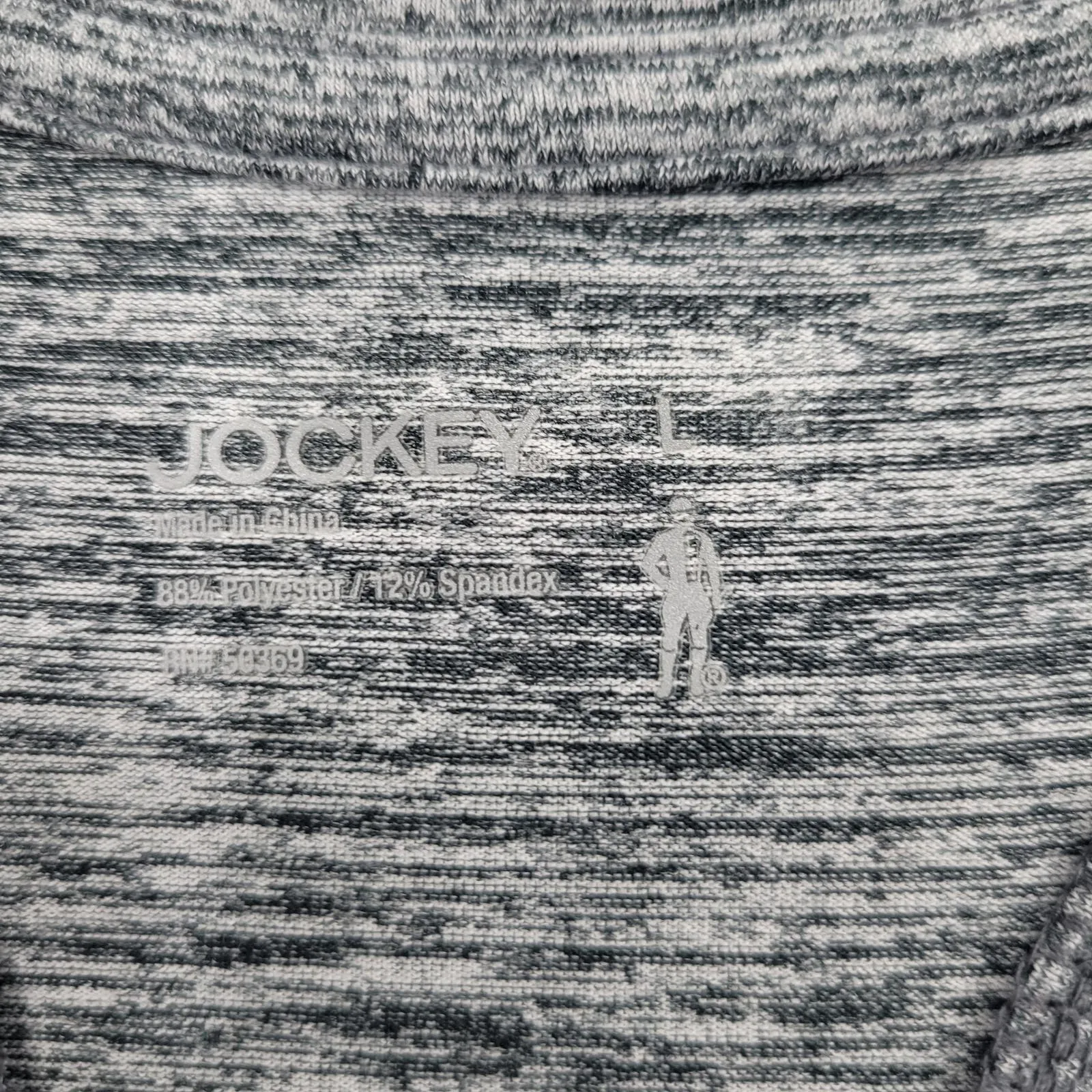 Jockey Womens Sz L Racerback Loose Fit Athletic Tank Top Gray