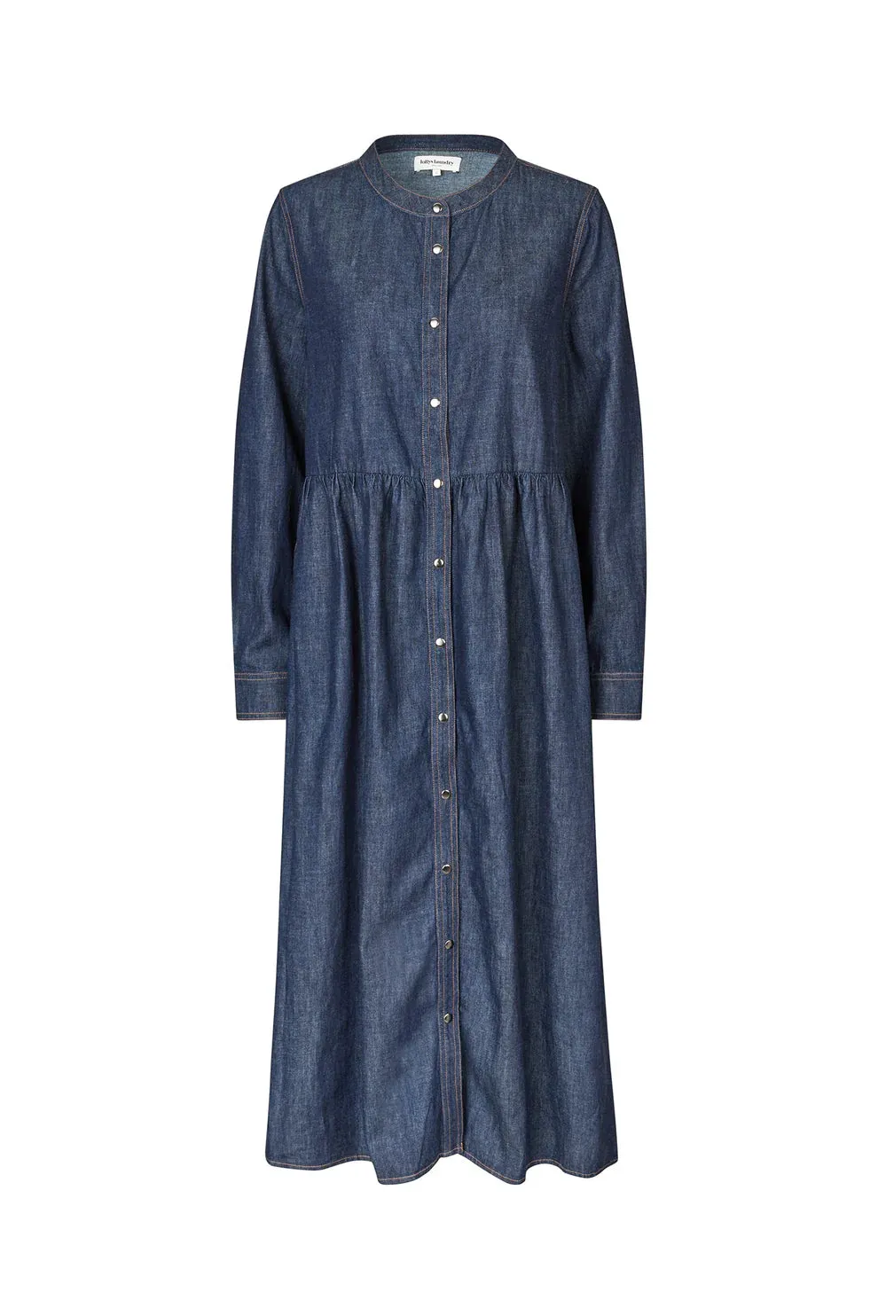 Lollys Laundry Denim Alyia Maxi Long Sleeved Dress