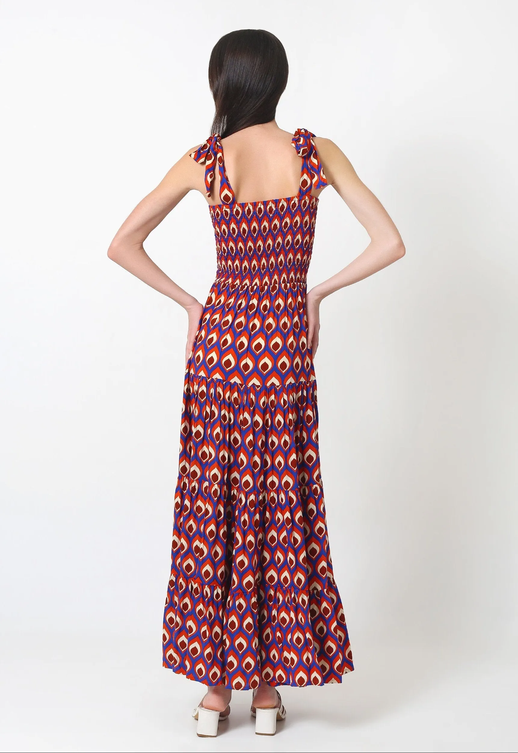 Malika Maxi Dress - Peacock Royal Blue