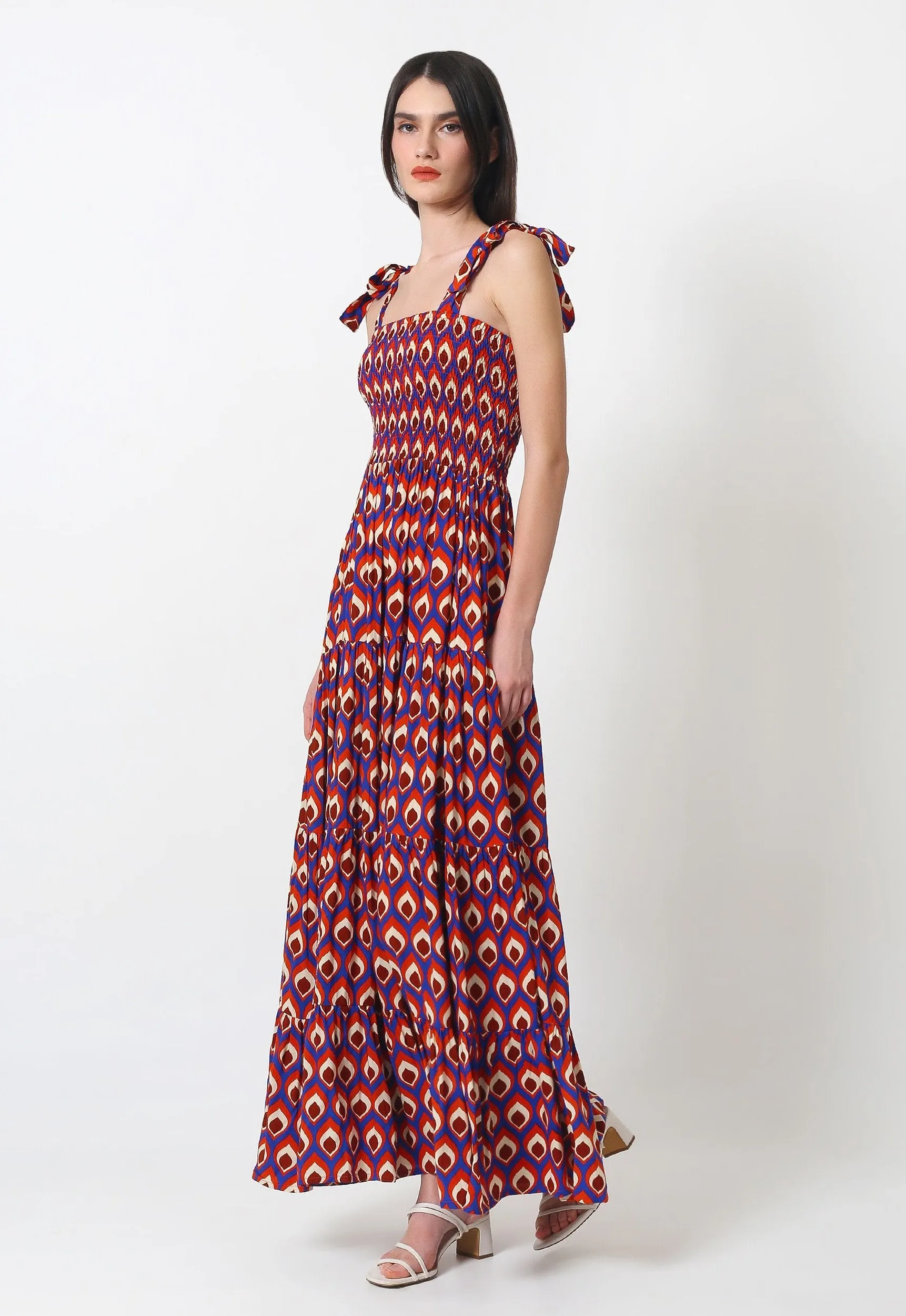 Malika Maxi Dress - Peacock Royal Blue