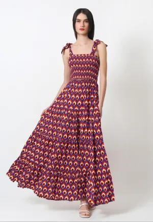 Malika Maxi Dress - Peacock Royal Blue