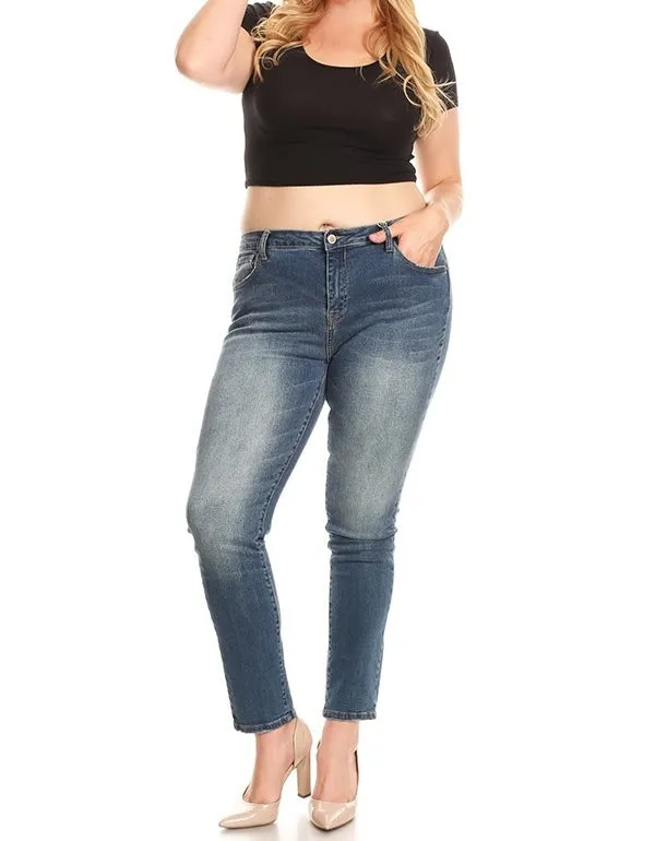 Medium Wash Skinny Jeans PLUS