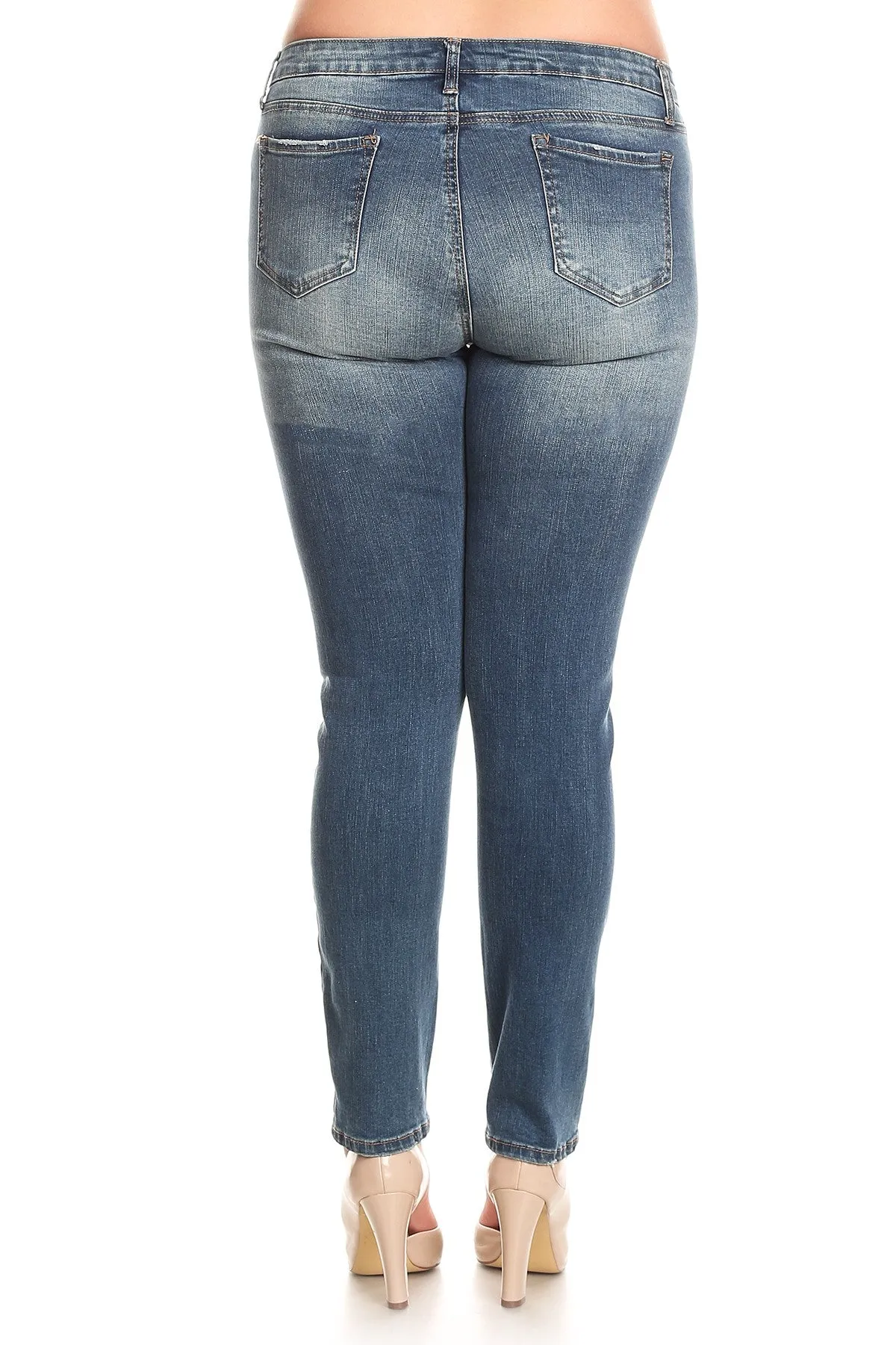 Medium Wash Skinny Jeans PLUS