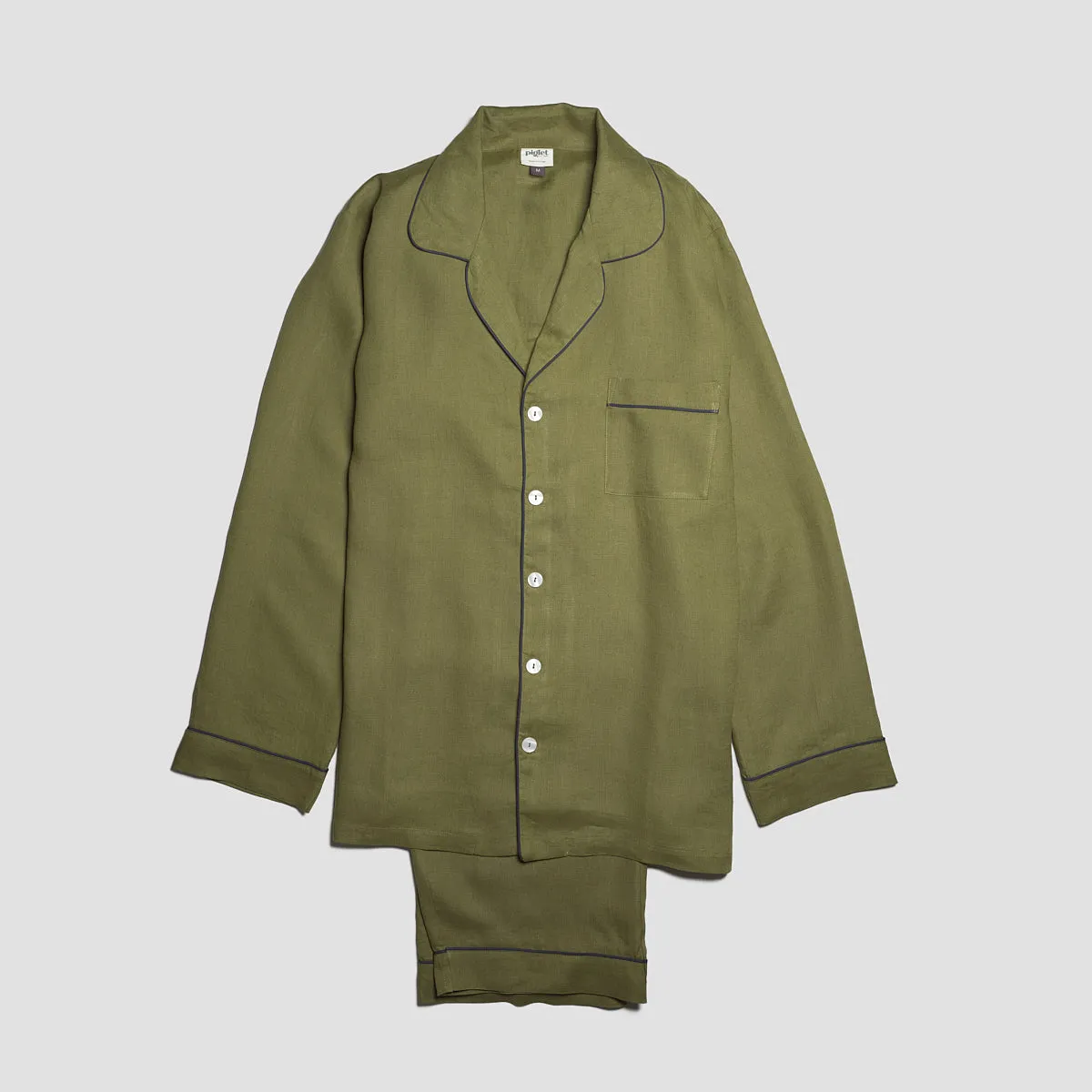 Men's Moss Linen Pajama Set