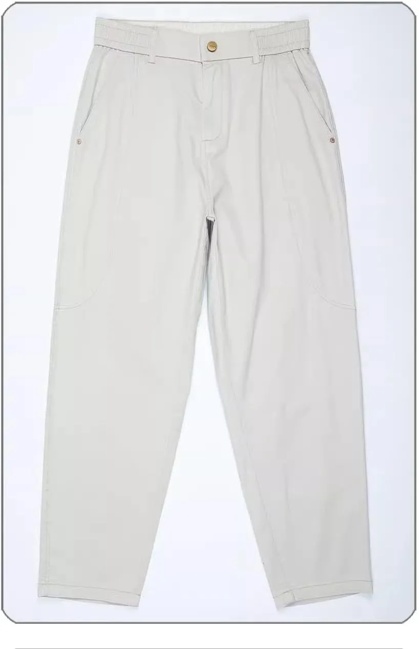 Men's Trouser American Casual Long Spring Summer Loose Harem Pants for Men