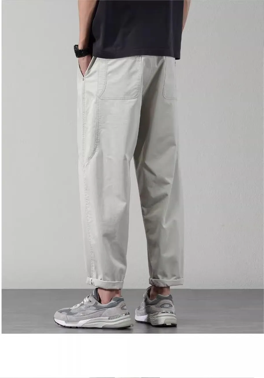 Men's Trouser American Casual Long Spring Summer Loose Harem Pants for Men