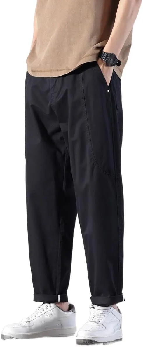 Men's Trouser American Casual Long Spring Summer Loose Harem Pants for Men