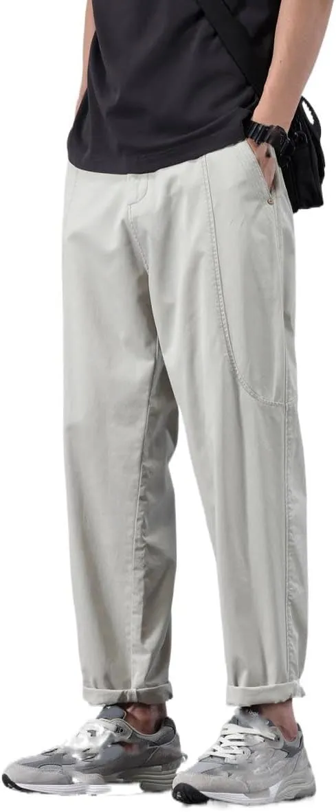 Men's Trouser American Casual Long Spring Summer Loose Harem Pants for Men