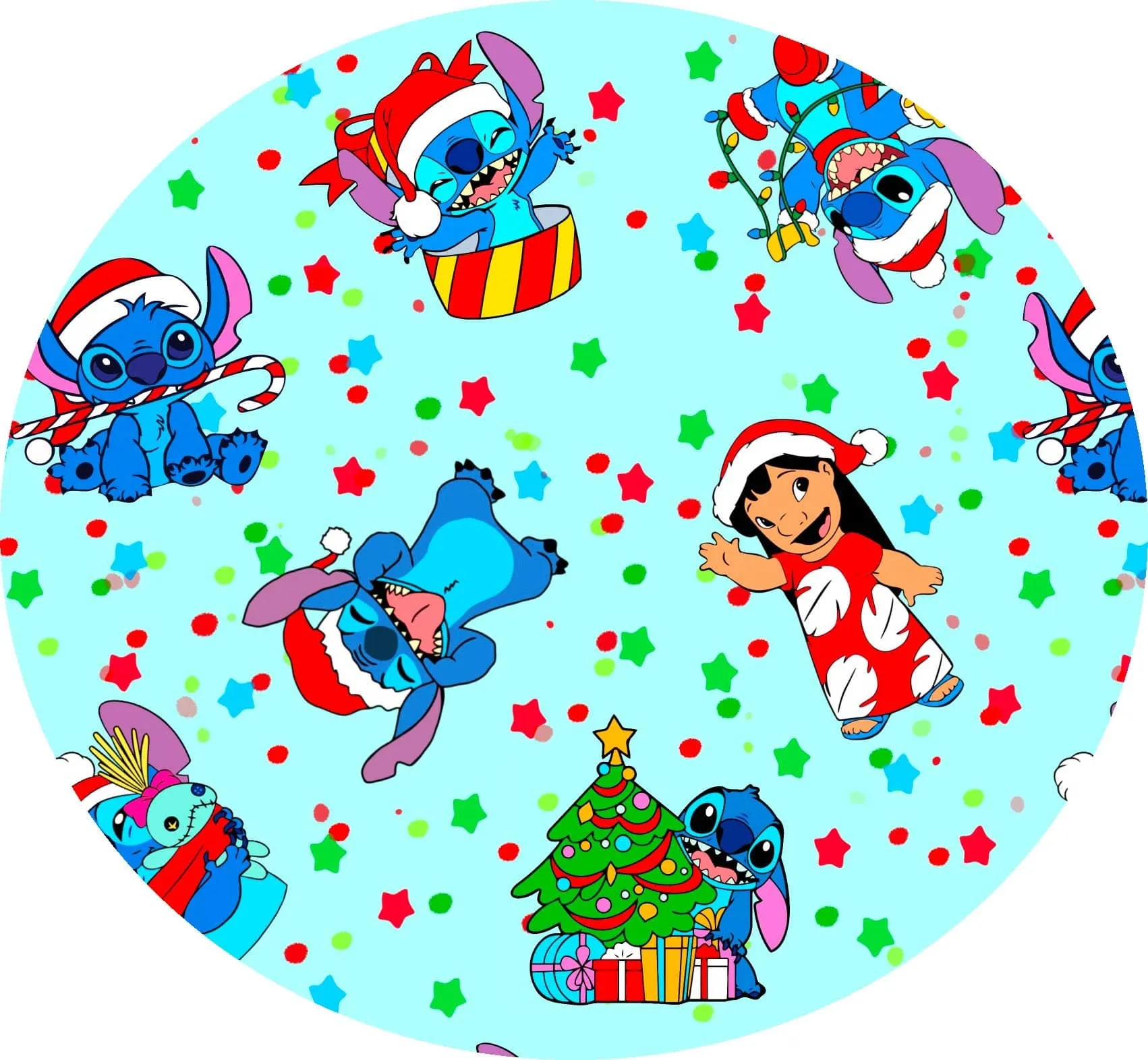 Merry & Bright Santa Stitch - Kids Sweat Separates