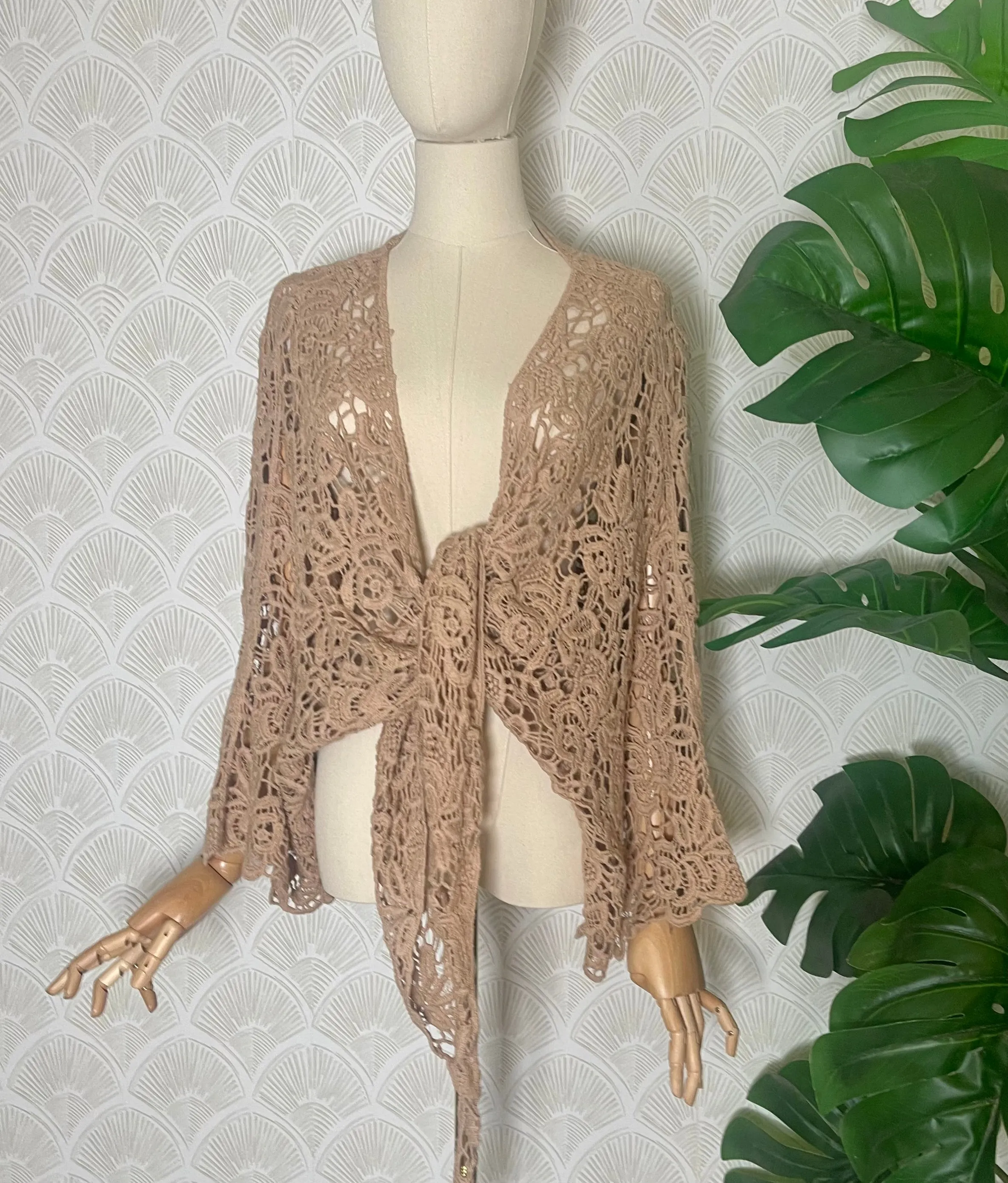 Mocha Crochet Wrap