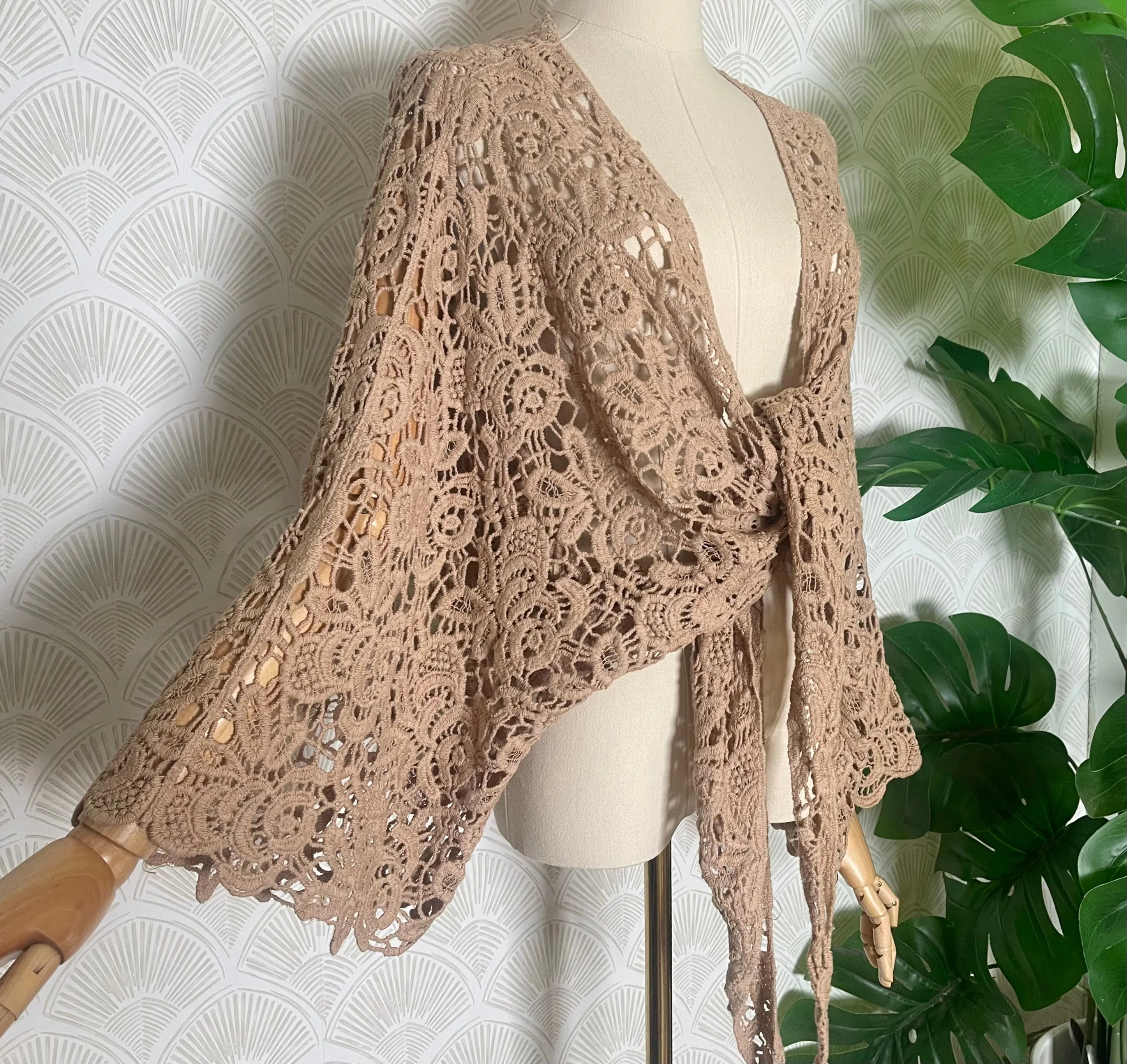 Mocha Crochet Wrap