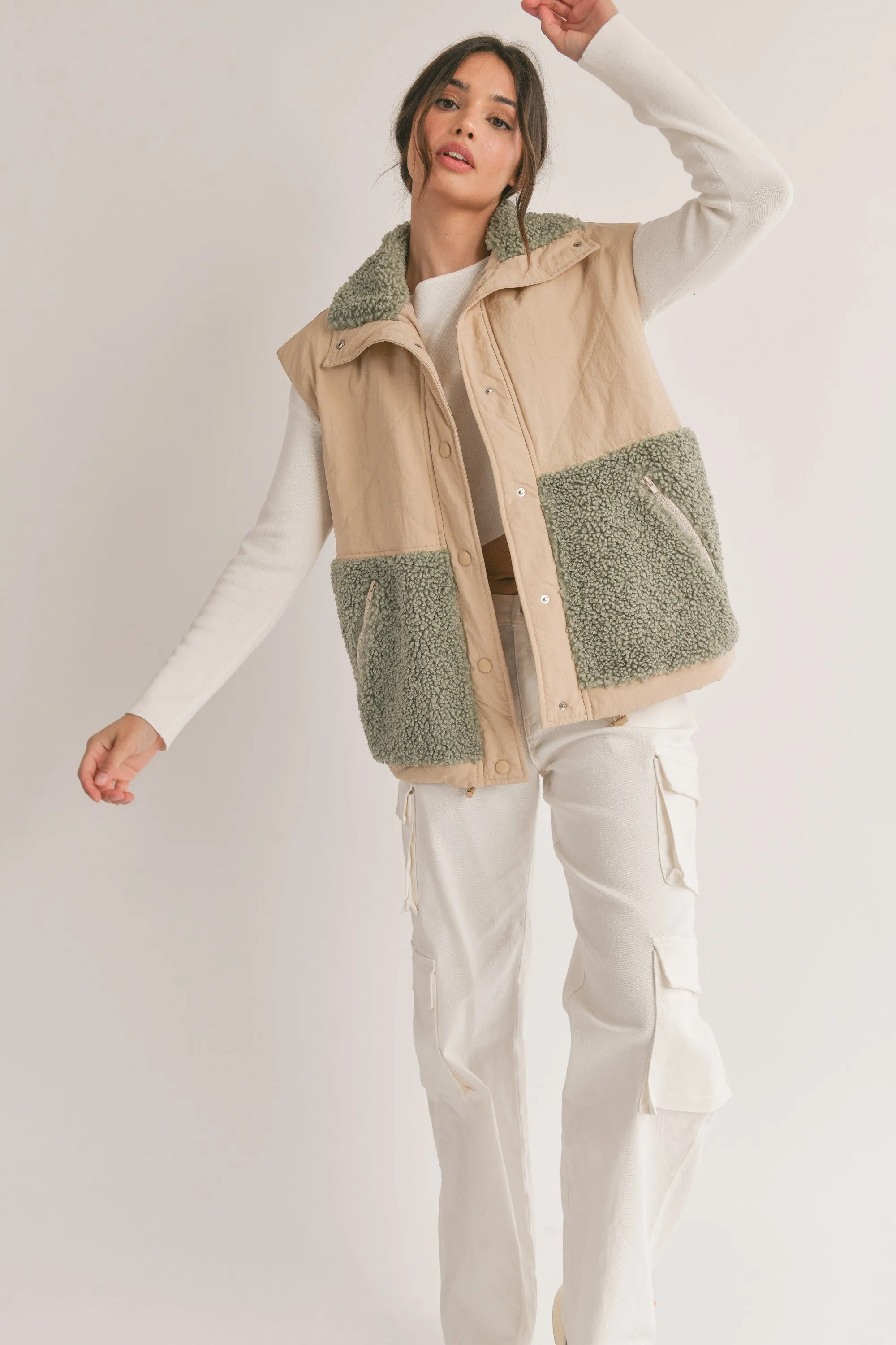 Myla Wind Breaker Sherpa Vest