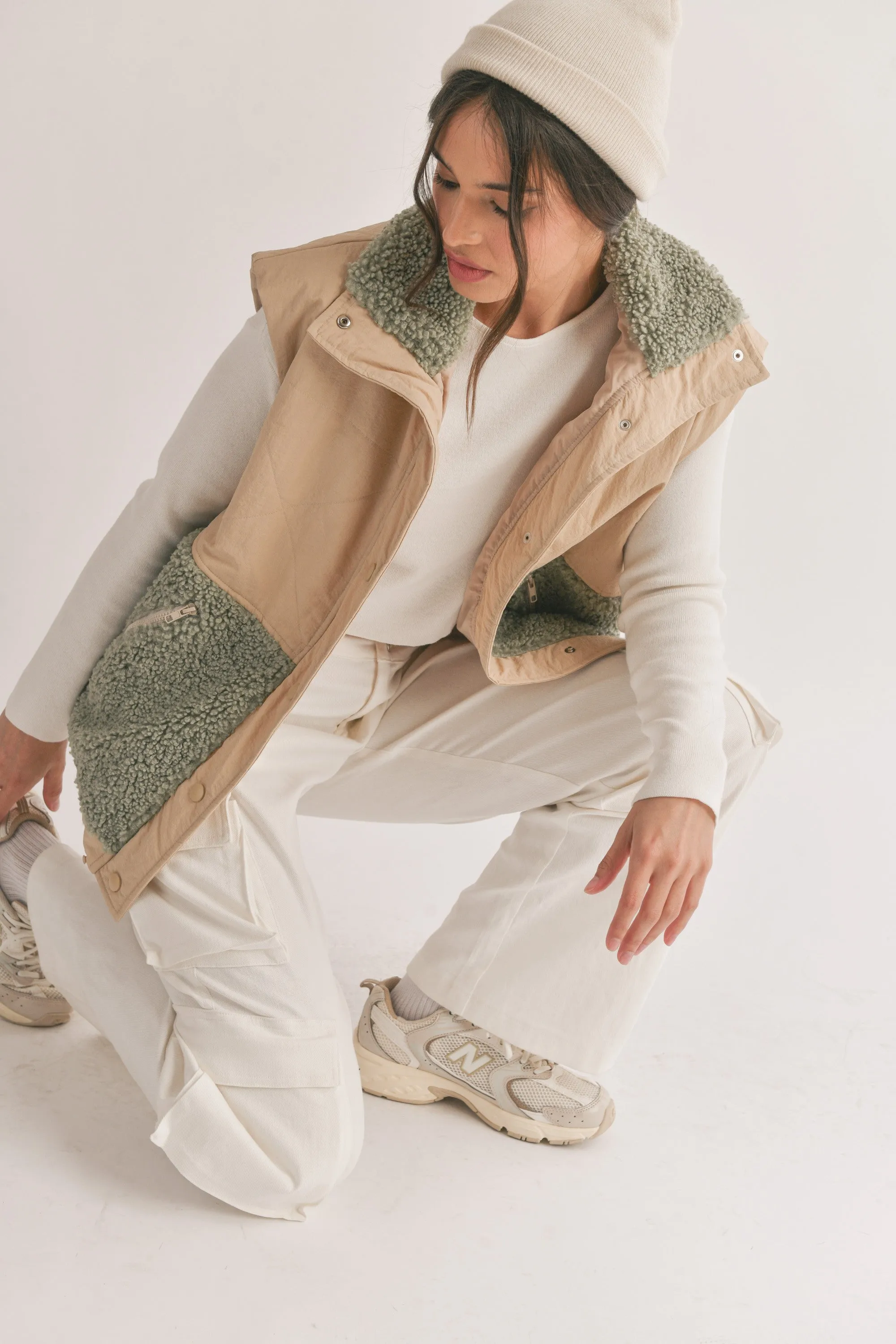 Myla Wind Breaker Sherpa Vest
