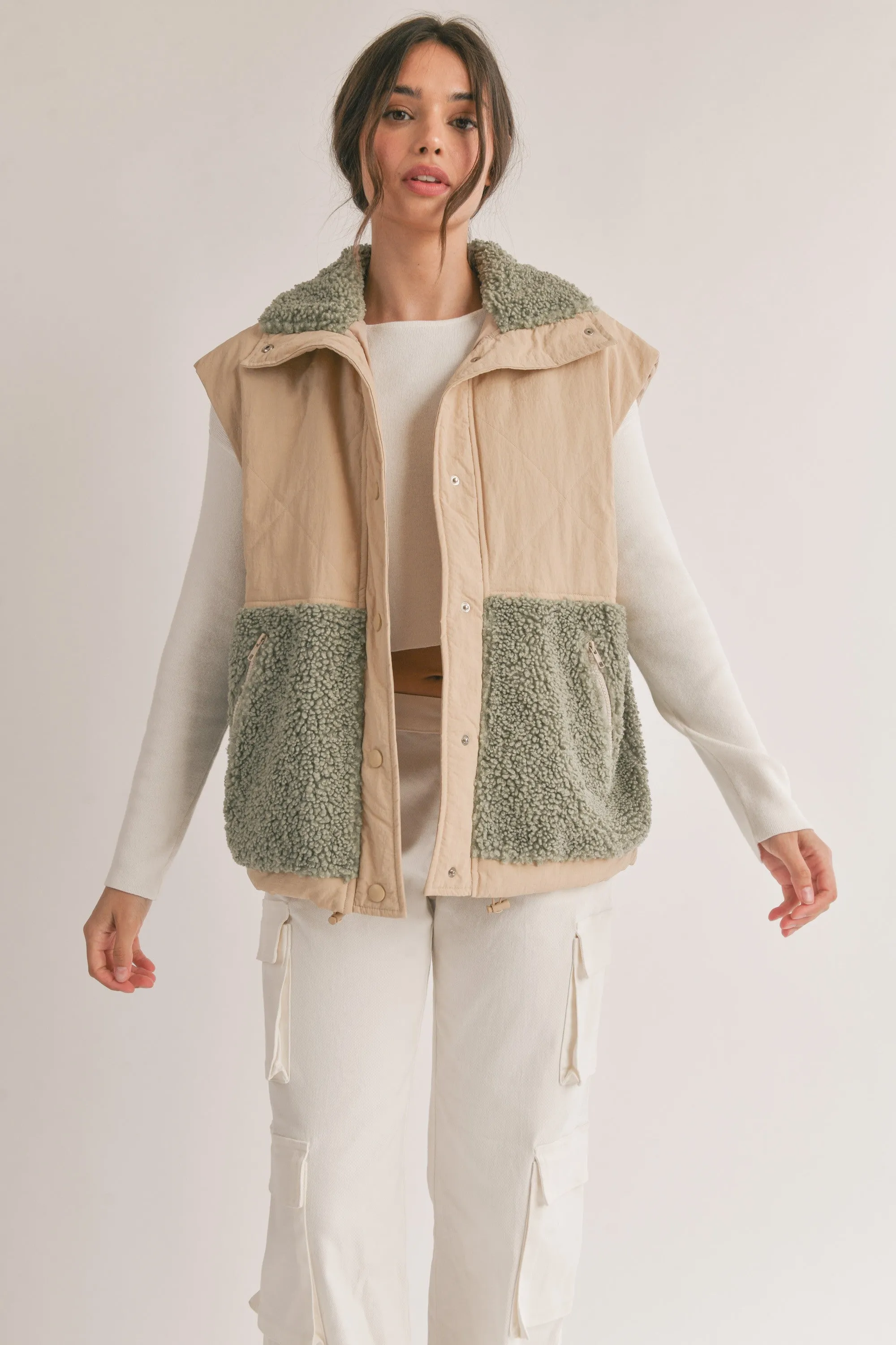 Myla Wind Breaker Sherpa Vest
