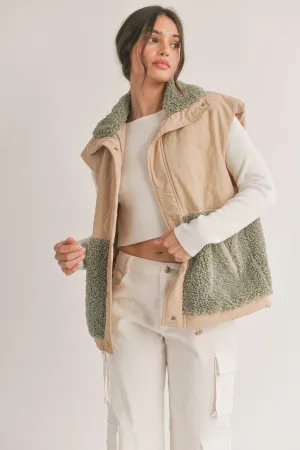 Myla Wind Breaker Sherpa Vest