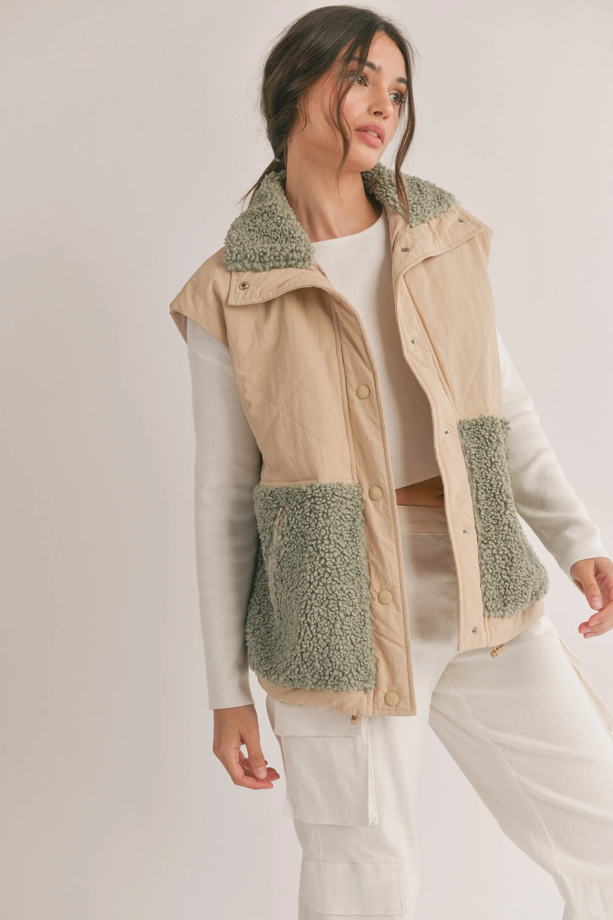 Myla Wind Breaker Sherpa Vest