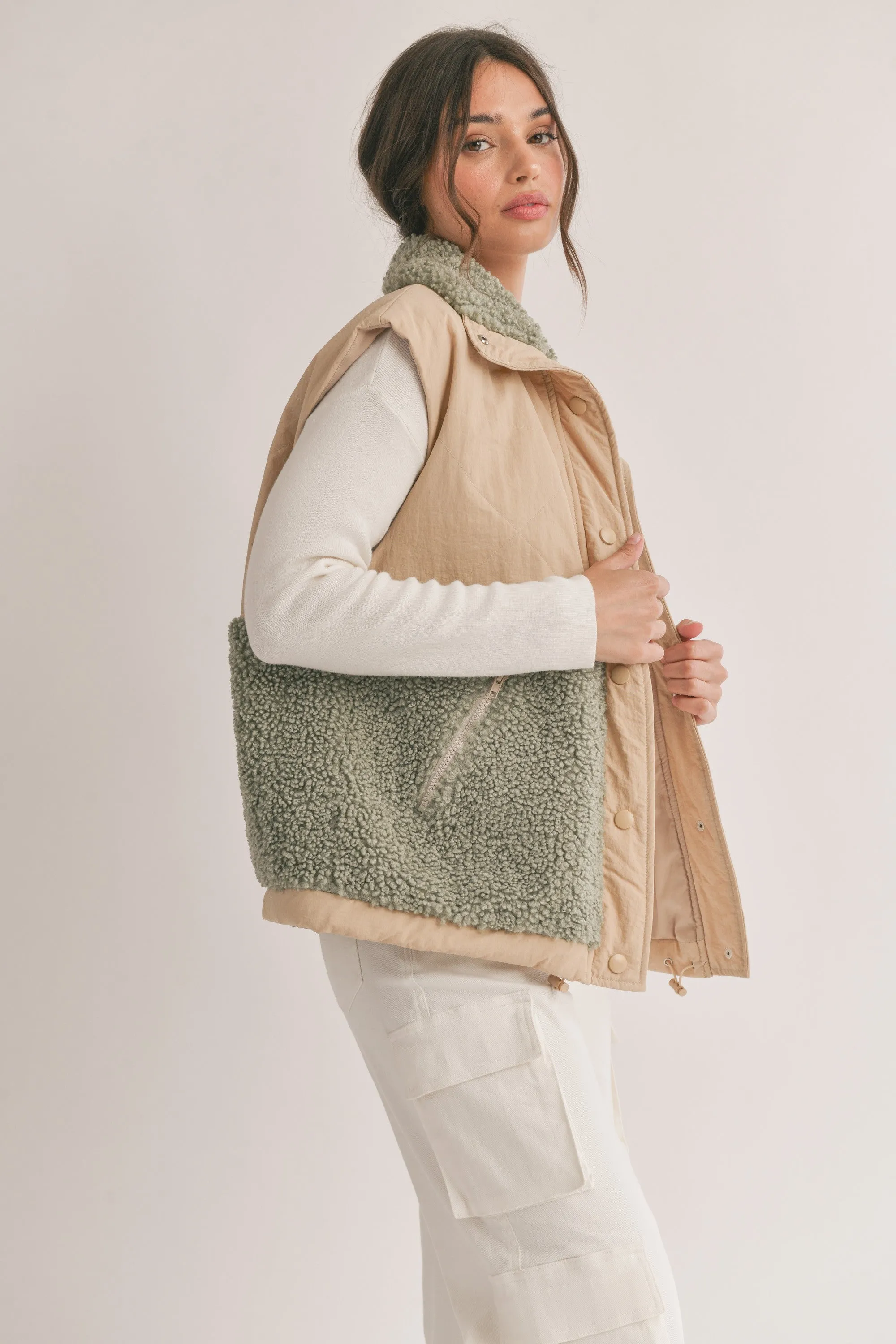 Myla Wind Breaker Sherpa Vest