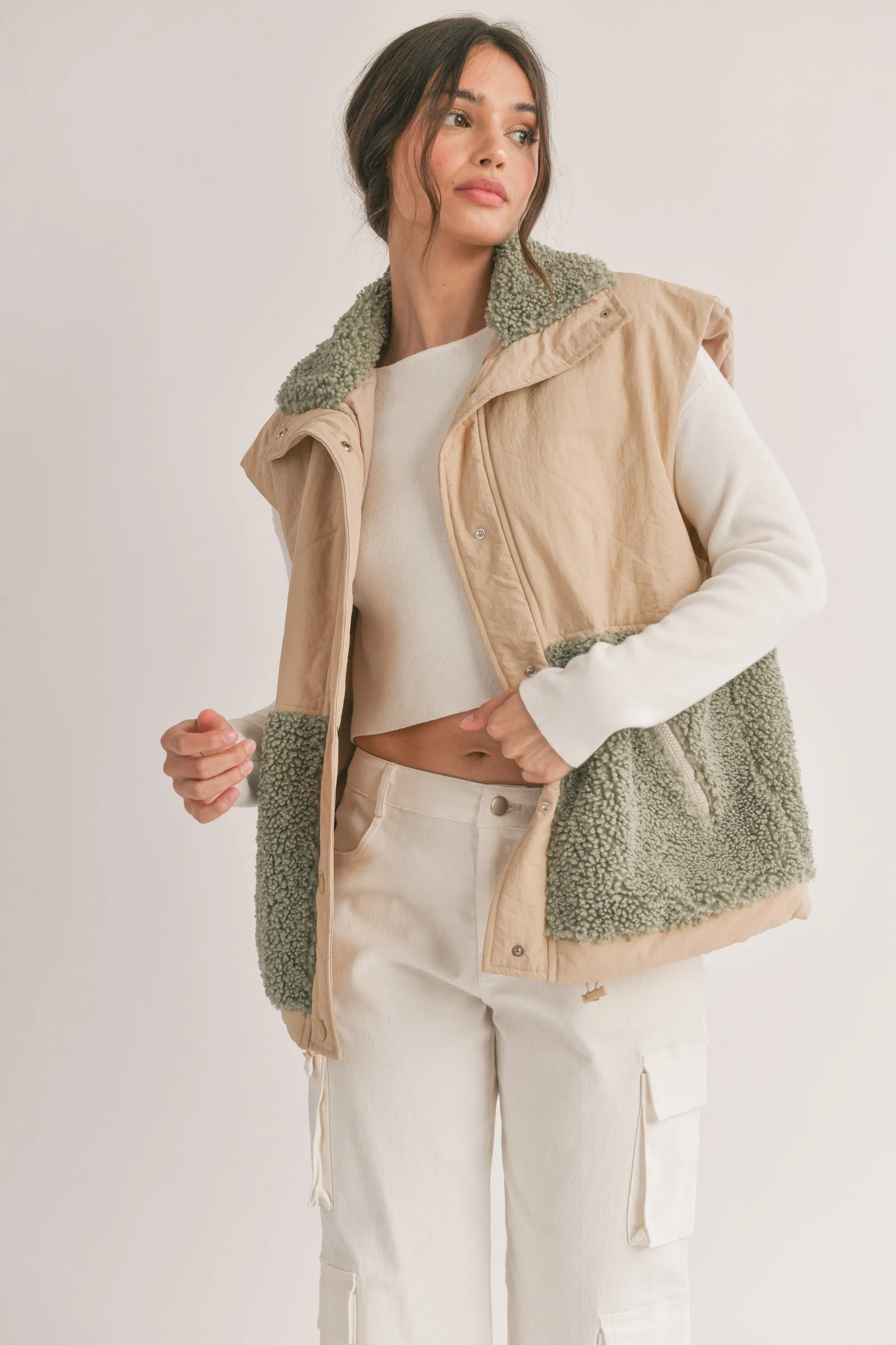 Myla Wind Breaker Sherpa Vest