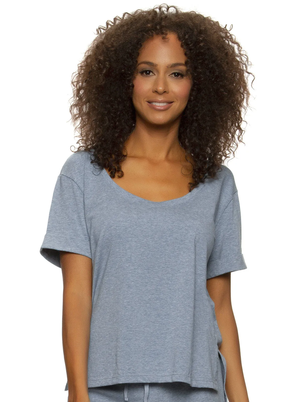 Organic Cotton Stretch Scoop-Neck Tee 2-Pack