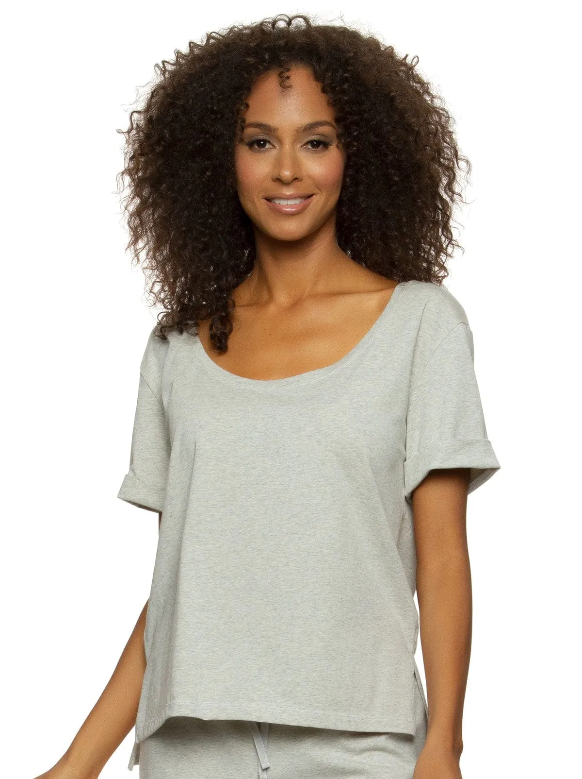 Organic Cotton Stretch Scoop-Neck Tee 2-Pack