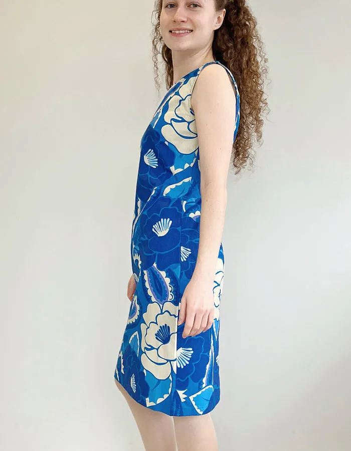 Pomodoro Shift Dress in Blue