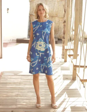 Pomodoro Shift Dress in Blue