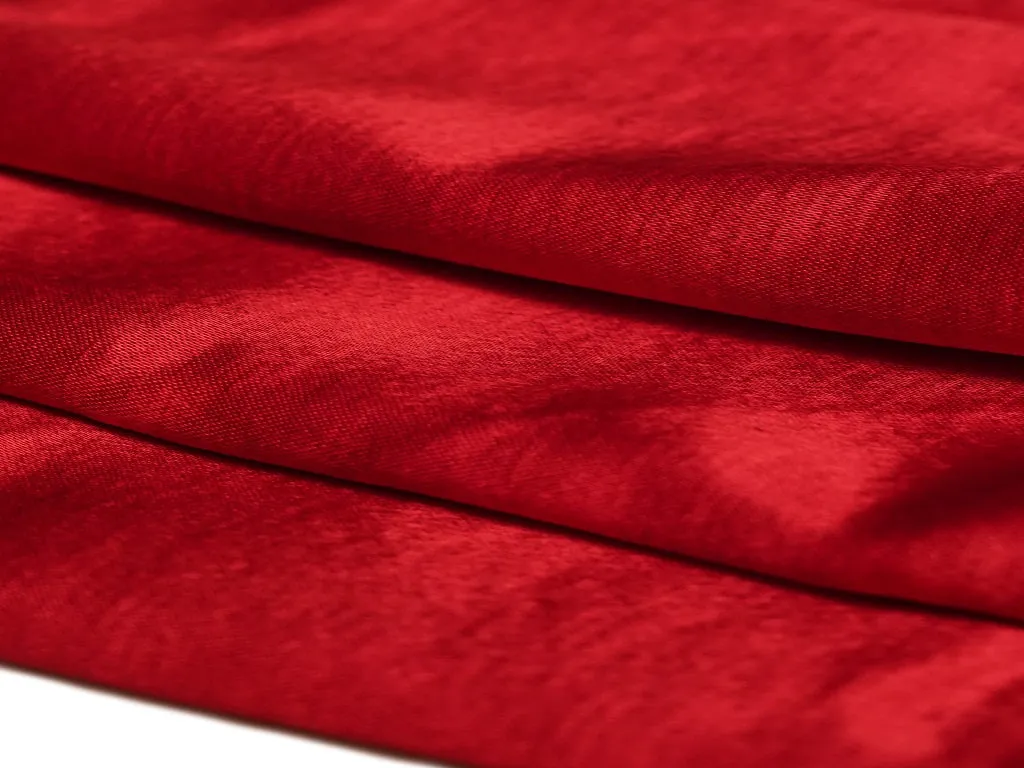 Red Plain Viscose Gaji Silk Fabric (Wholesale)