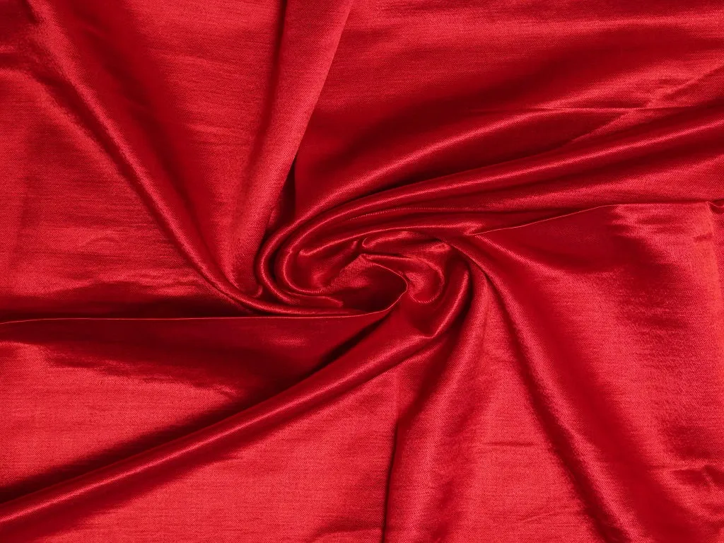 Red Plain Viscose Gaji Silk Fabric (Wholesale)