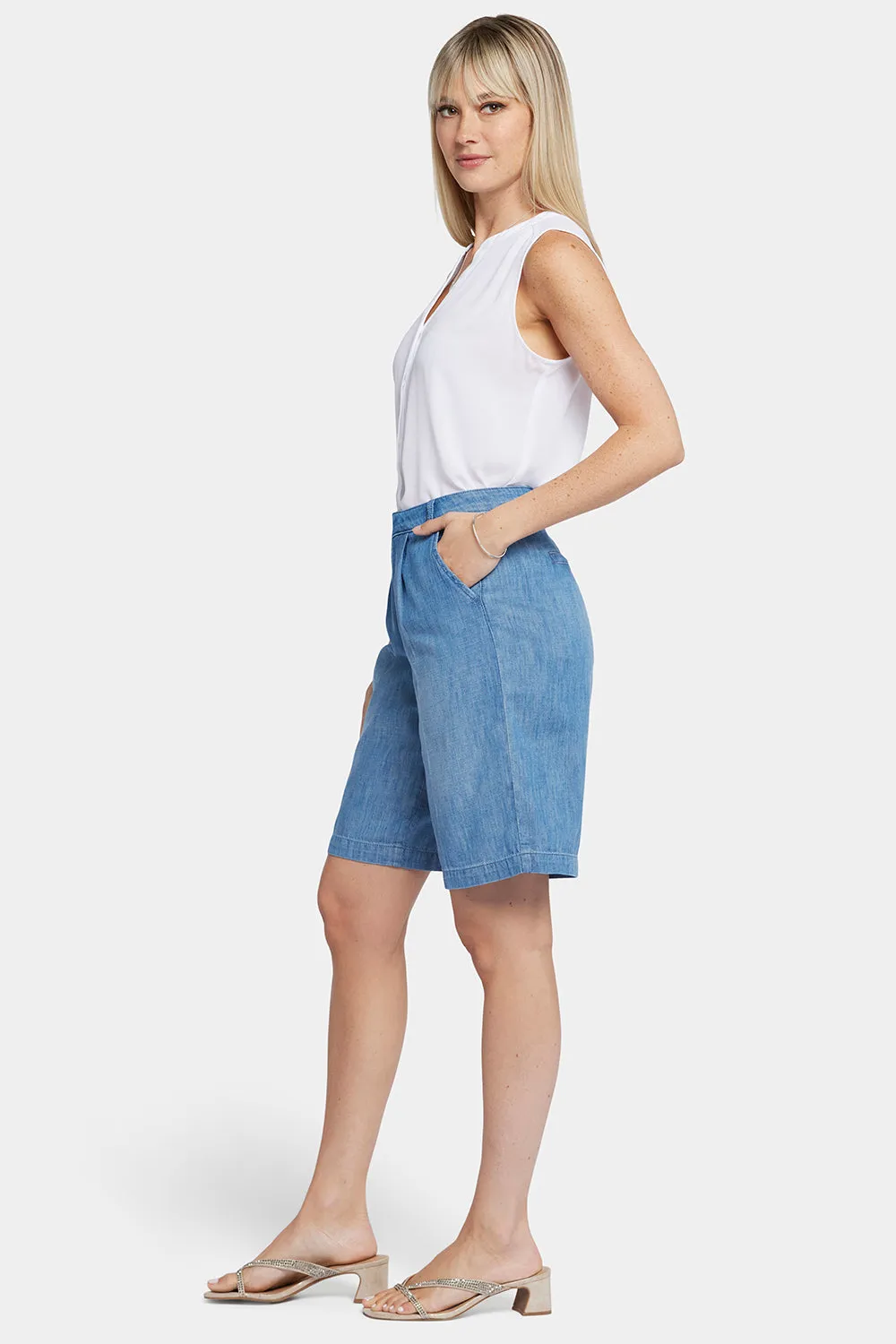Relaxed Bermuda Denim Shorts - Corfu