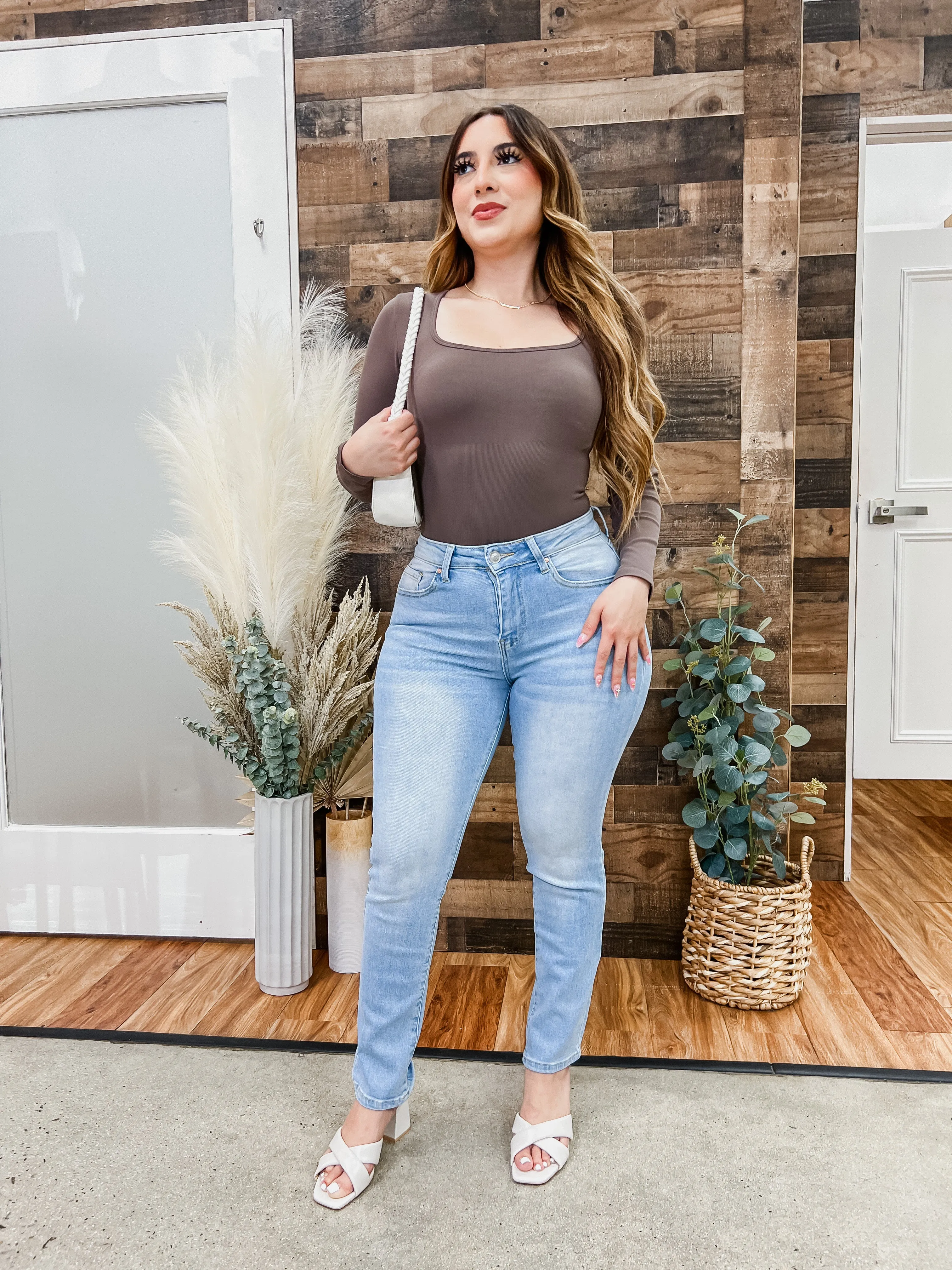RESTOCK! Hallie Stretch Slim Straight Jeans