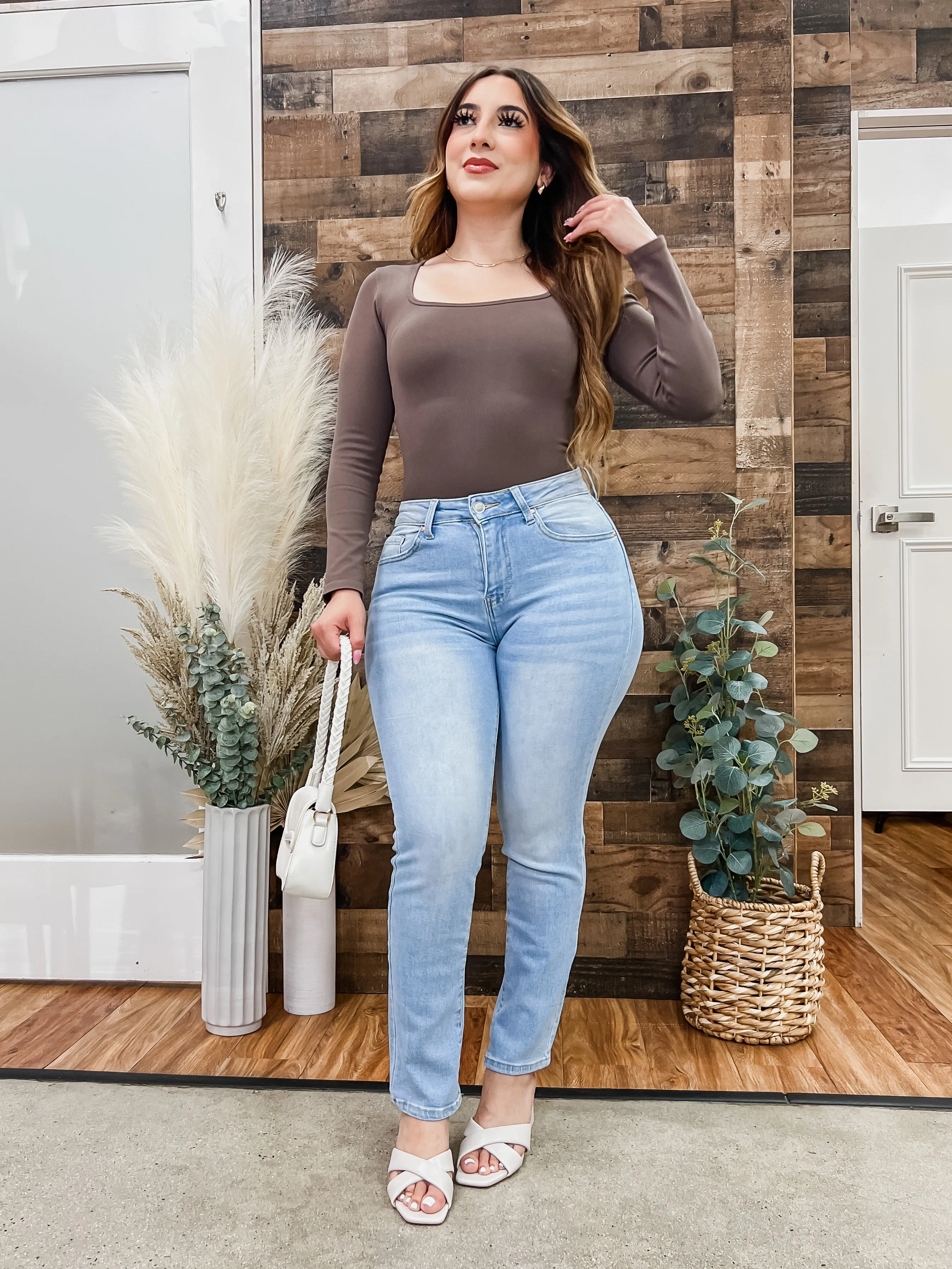 RESTOCK! Hallie Stretch Slim Straight Jeans