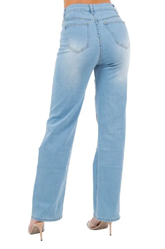 RESTOCKED ~ Rhinestone Cowgirl Jeans