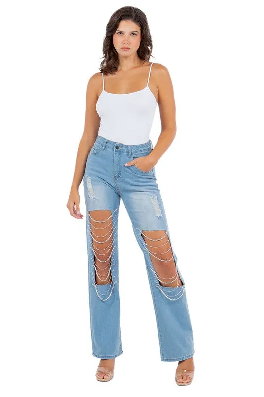 RESTOCKED ~ Rhinestone Cowgirl Jeans