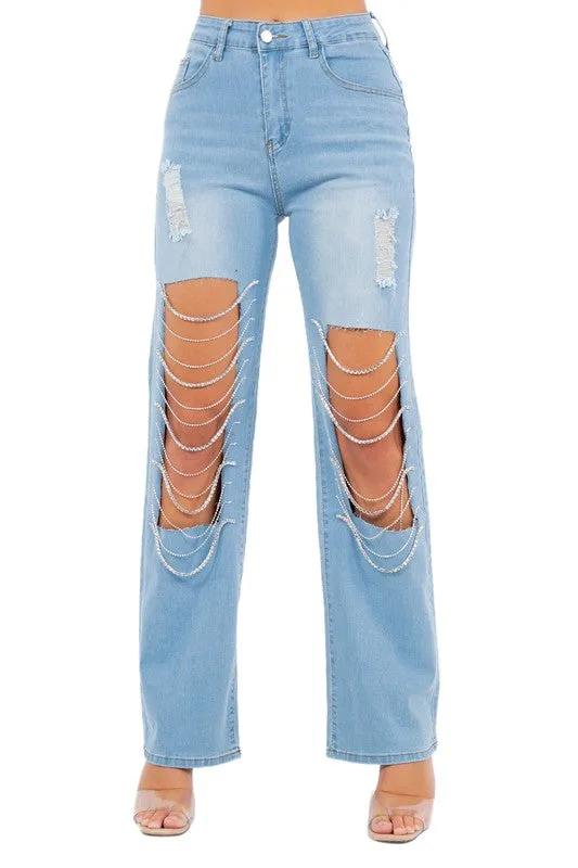 RESTOCKED ~ Rhinestone Cowgirl Jeans