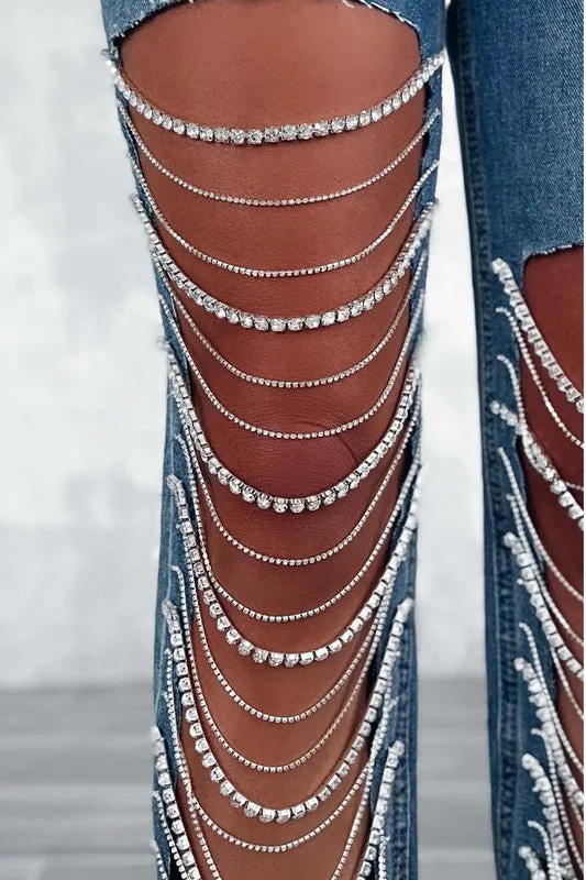 RESTOCKED ~ Rhinestone Cowgirl Jeans
