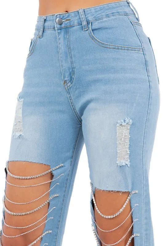 RESTOCKED ~ Rhinestone Cowgirl Jeans