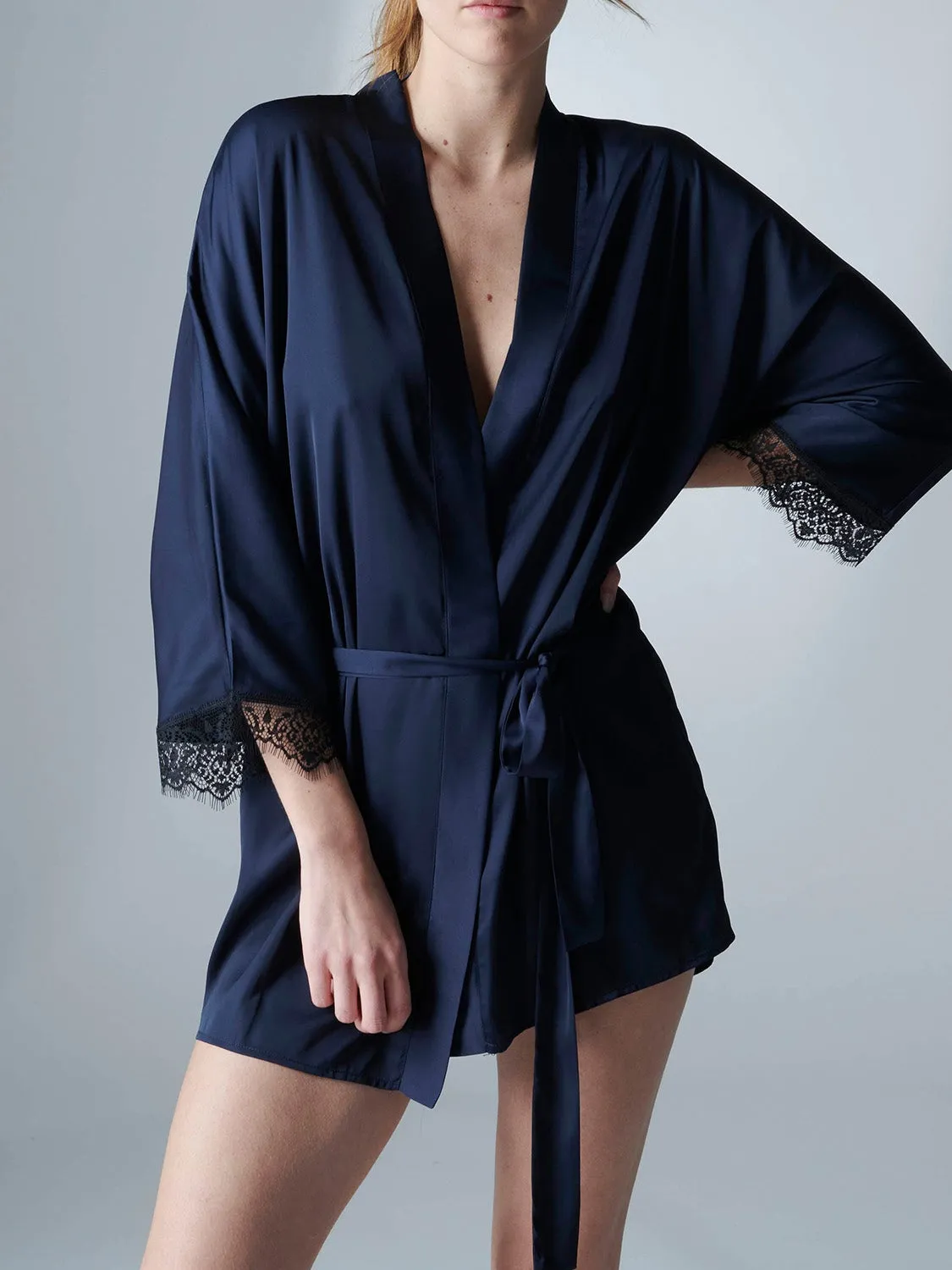 Satin Secrets Kimono - Full Moon