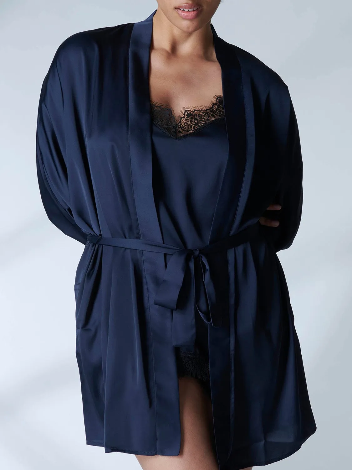 Satin Secrets Kimono - Full Moon