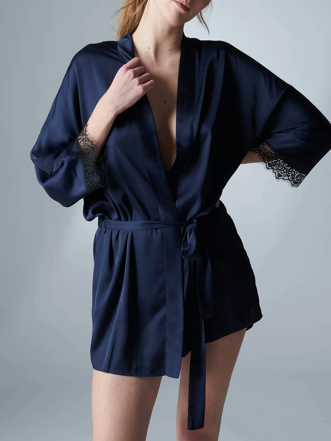 Satin Secrets Kimono - Full Moon