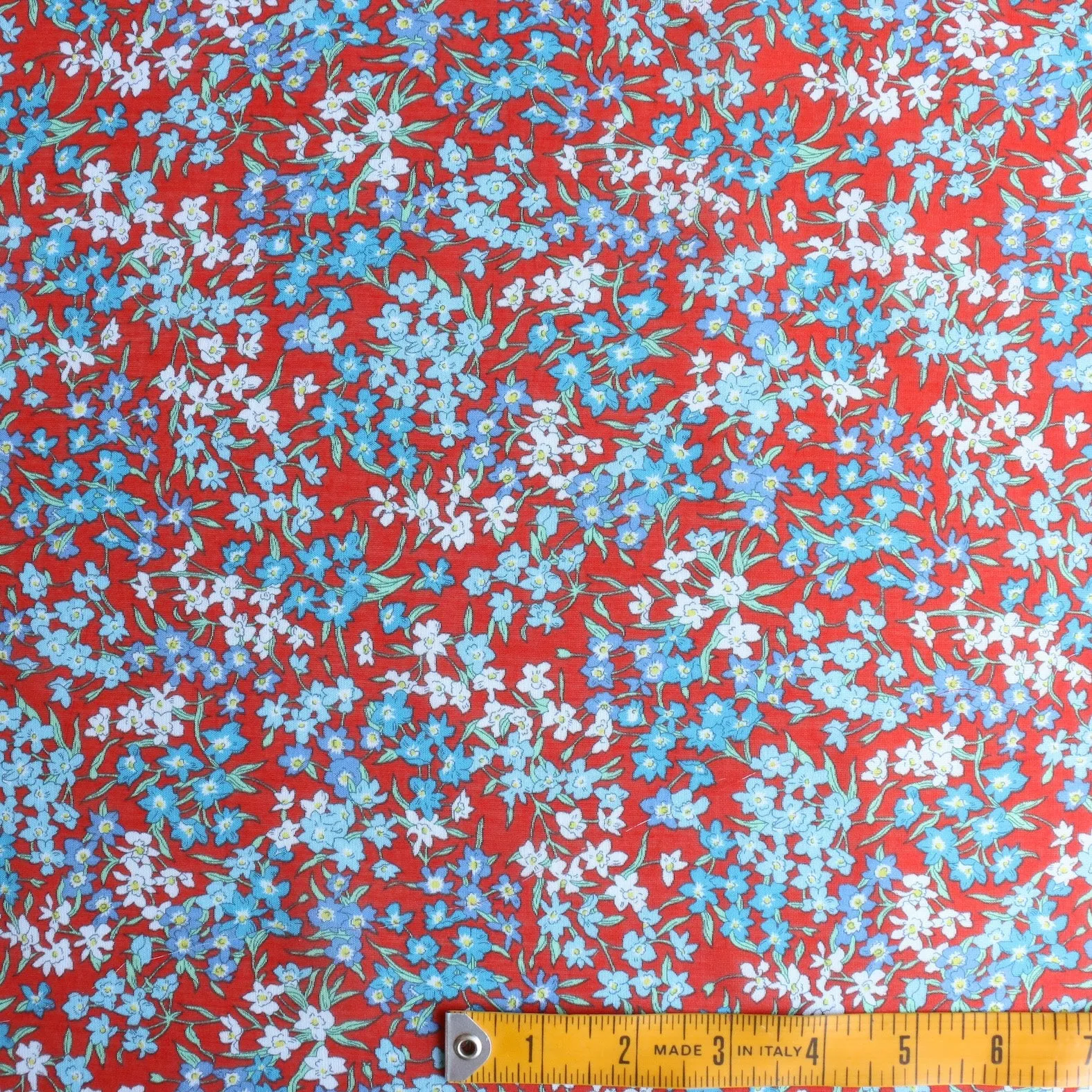 Sea Blossom Red - Liberty Fabrics - Chloe Cotton Chiffon