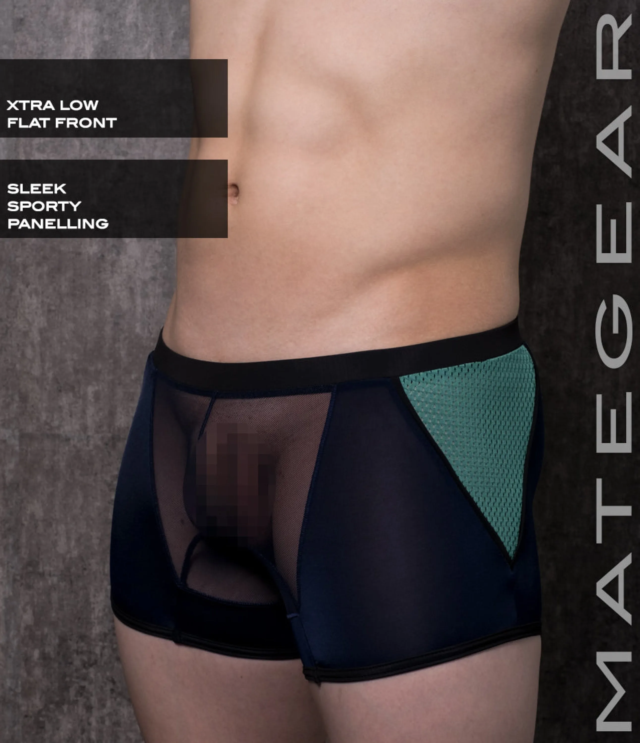 Sexy Mens Swimwear Mini Tights - Ryu Sook III (X-tra Low Flat Front)