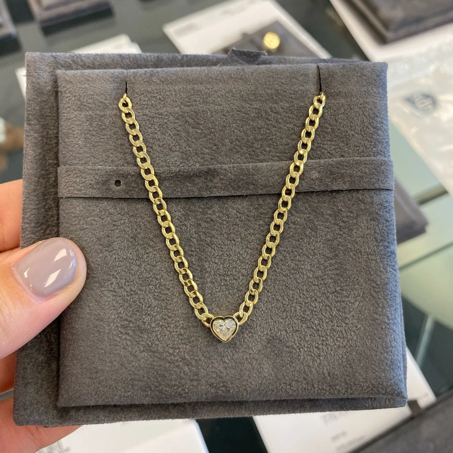 Statement Fancy Diamond Bezel Cuban Link Necklace